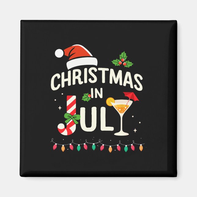 Imã Natal Em Julho Com Canas De Doces Para A Praia De  (Frente)