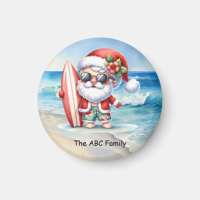 Imã Natal em julho com SANTA CLAUS (Frente)