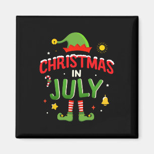 Imã Natal Em Julho Elfo Engraçado Para O Verão No Nata