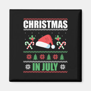 Imã Natal Em Julho Feliz Natal Verão Engraçado San
