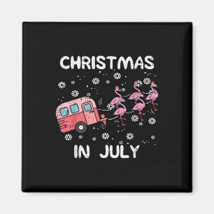 Imã Natal Em Julho Flamingo Trailer Verão Xmas Cam