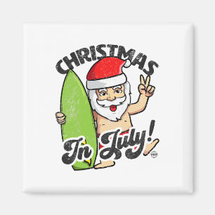 Imã Natal Em Julho Funny Santa Claus Gráfico De Verão