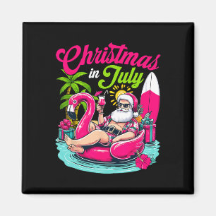 Imã Natal Em Julho Havaiano Papai Noel Praia Verão