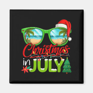 Imã Natal Em Julho Óculos De Sol Santa Hat Summer Beac