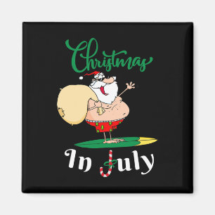 Imã Natal Em Julho Papai Noel Férias De Verão Praia Am