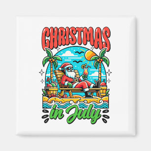 Imã Natal Em Julho Papai Noel Festa De Praia De Verão