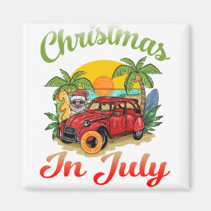 Imã Natal em julho Papais noeis surfando verão 2