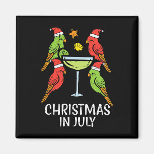 Imã Natal Em Julho Pássaros Papagaios Verão Xmas Mulhe