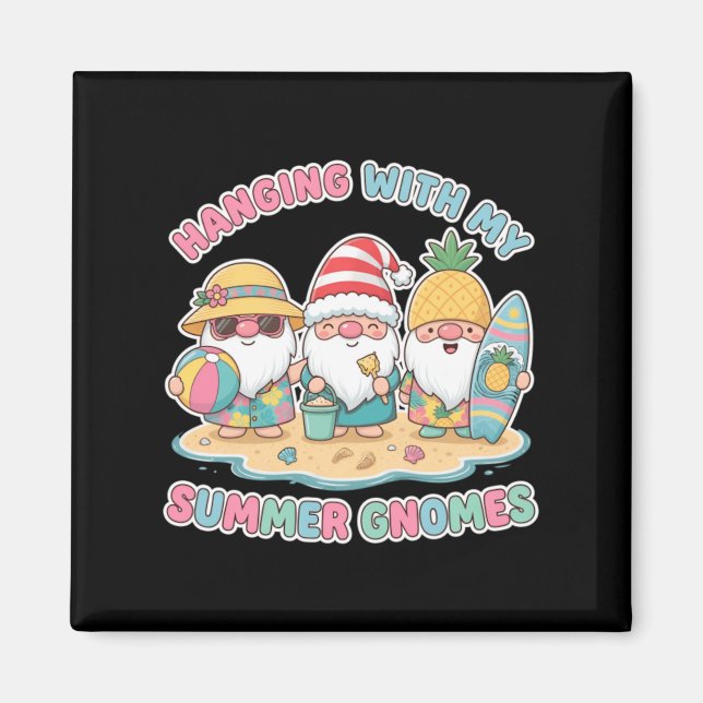 Imã Natal em Julho Pendurado Com Meus Gnomos de Verão (Frente)