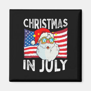 Imã Natal Em Julho Retro Hipster Engraçado Santa Homen