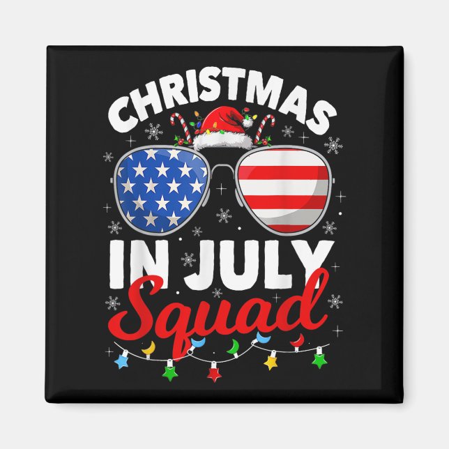 Imã Natal Em Julho Squad Summer Beach Papais noeis No  (Frente)