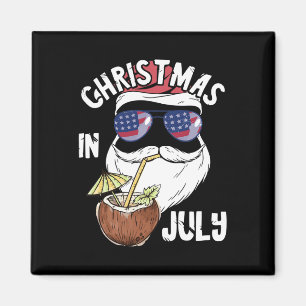 Imã Natal Em Julho Verão Papai Noel Havaiano Coco Dri