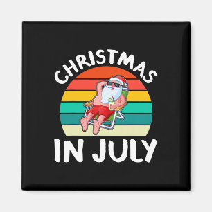 Imã Natal Em Julho Vintage Papai Noel Havaiano Surfand