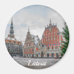 Imã Natal em Riga Latvia Magnet