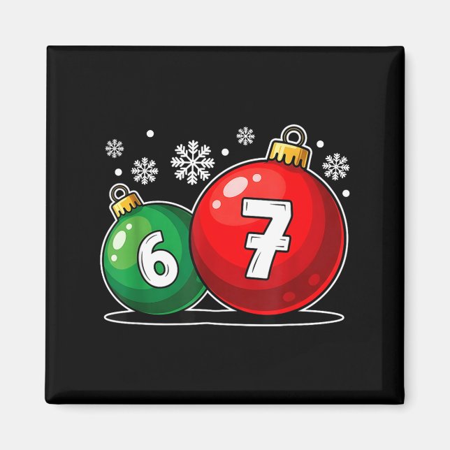Imã Natal engraçado 67 Seis Sete Meme Geração Alpha Gí (Frente)