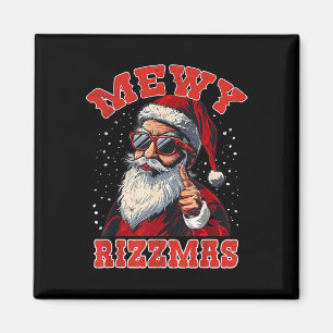 Imã Natal Engraçado do Gato Santa Miando Rizz Homens