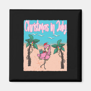 Imã Natal engraçado em julho Flamingo Praia Natal Eu