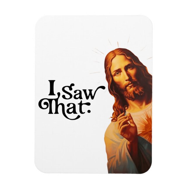 Ímã Natal engraçado, eu vi aquele Jesus, eu vi aquilo (Vertical)