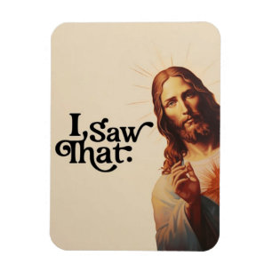 Ímã Natal engraçado, Eu vi aquilo, Jesus, Eu vi aquilo