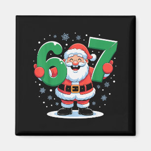 Imã Natal Engraçado Meme Retro 67 Papai Noel Seis Sete
