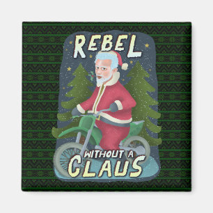 Imã Natal Engraçado Papai Noel Humor Motorcycle Rebel