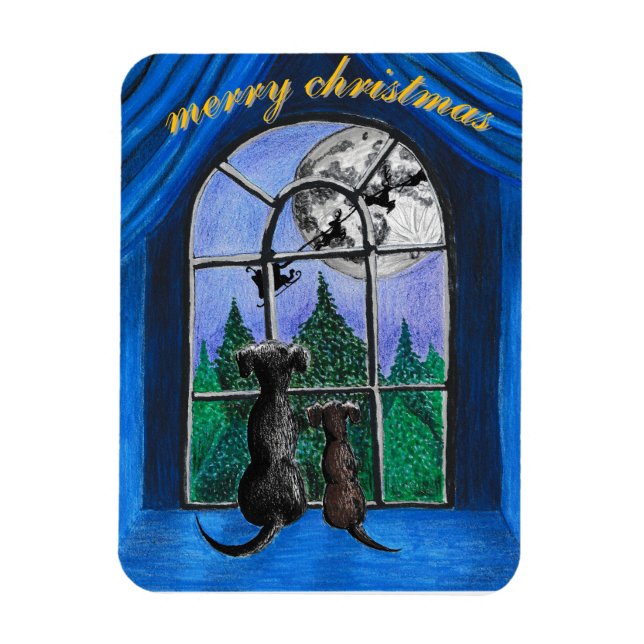 Ímã natal, "esperando papais noeis" (Vertical)