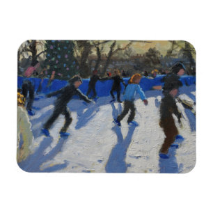 Ímã Natal Fayre Hyde Park justo dos patinadores de