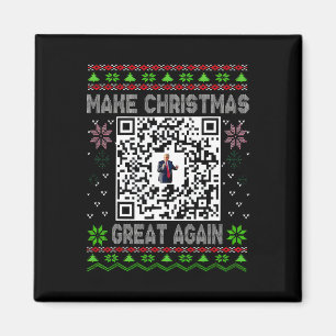 Imã Natal Feio Divertido Qr Presidente Trump Dança Cód