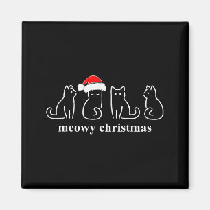 Imã Natal Felino Meowy Gato Natal Fofo Gatinho Gatos P