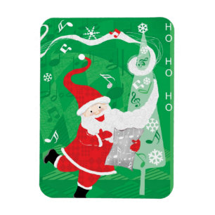 Ímã Natal Fofo, Papai Noel Cantando e Dançando