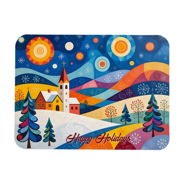 Ímã Natal Folclórico   (Horizontal)