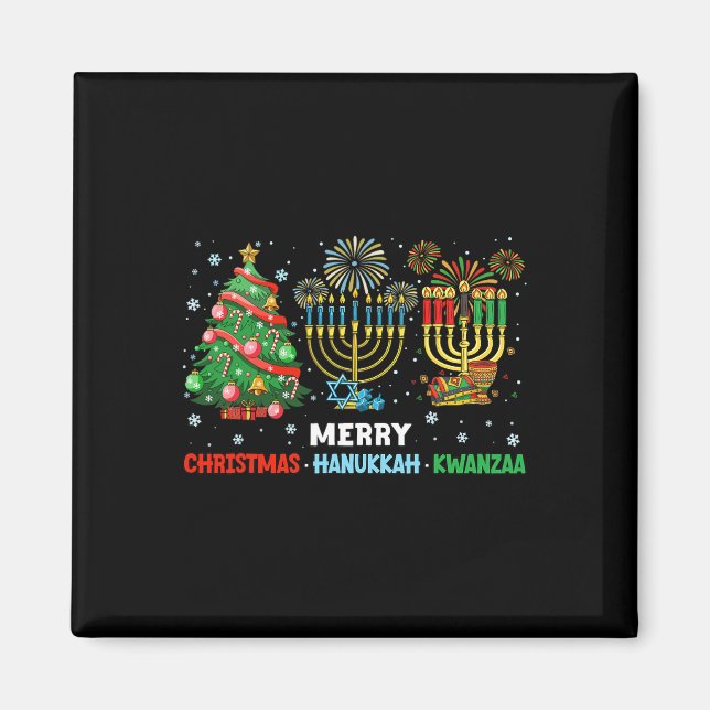Imã Natal Hanukkah Kwanzaa Feliz Feriados Corresponden (Frente)