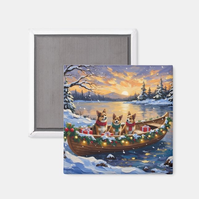 Imã Natal Japonês Chin Barco Festa (Front/Back)