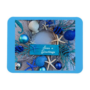 Ímã Natal litoral tropical do feriado do Seashell