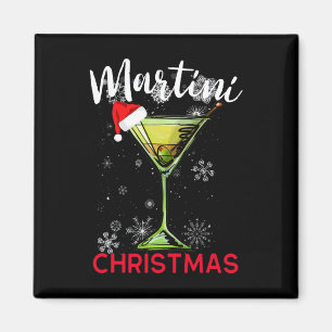 Imã Natal Martini Tail Feliz Hour Divertido Beber Pres