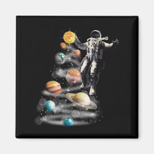 Imã Natal no Astronauta do Sistema Solar no Espaço