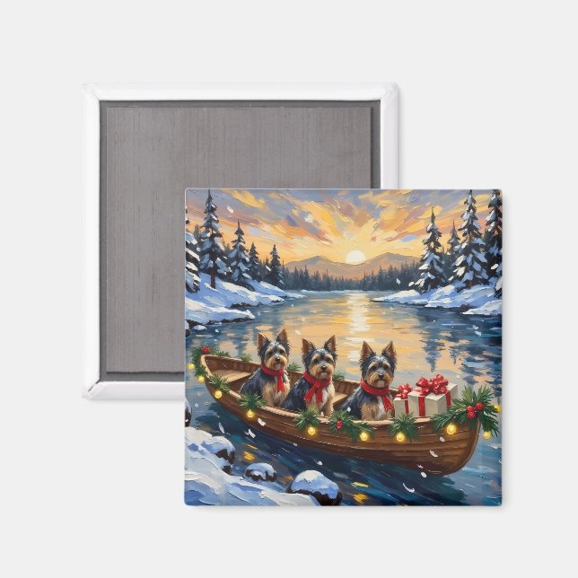 Imã Natal no Barco com Havanese (Front/Back)