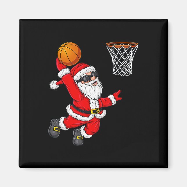 Imã Natal Papai Noel Dunking A Basball Boys Ki (Frente)
