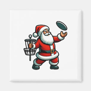 Imã Natal Papai Noel Jogando Golf Pajama Xma