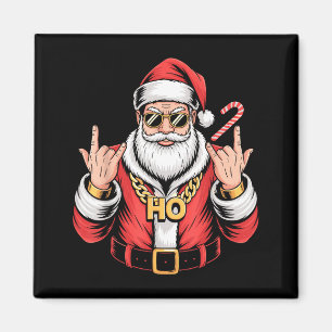 Imã Natal Papai Noel Vintage Ho Ho Cadeia Retro Xmas R