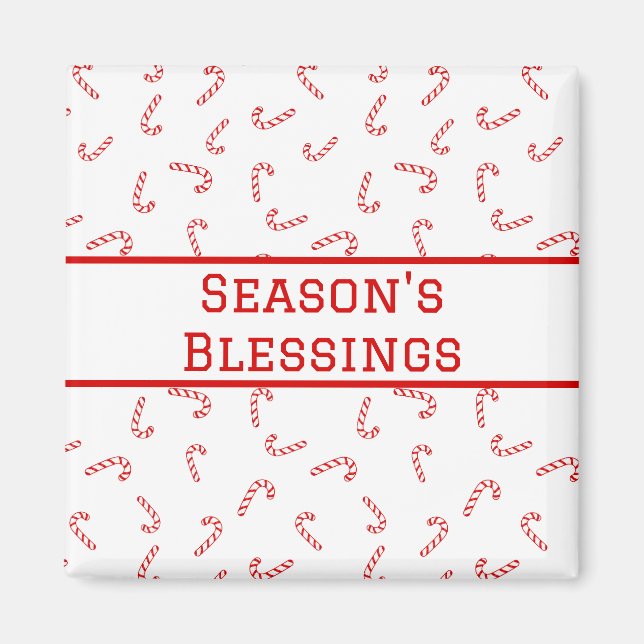 Imã Natal personalizado de canas candi (Frente)