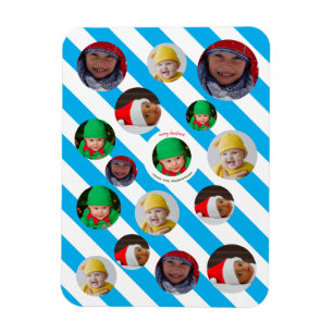 Ímã Natal personalizado de quatro fotos 🎄 feriado