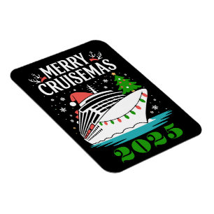 Ímã Natal Personalizado Feliz Cruisemas Navio de Cruze