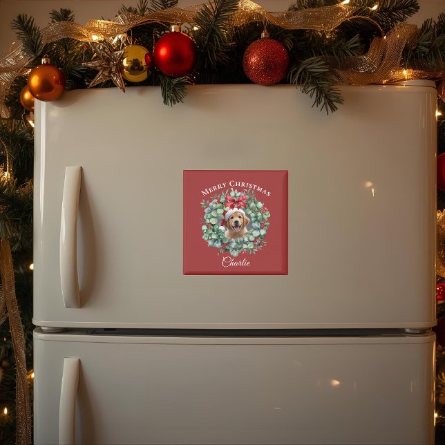 Imã Natal Personalizado para Animais de Estimação com  (Criador carregado)