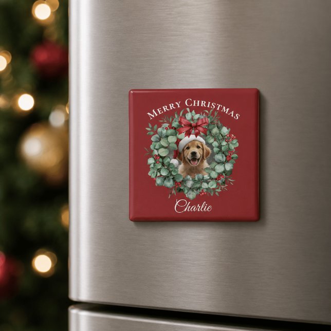 Imã Natal Personalizado para Animais de Estimação com  (Criador carregado)