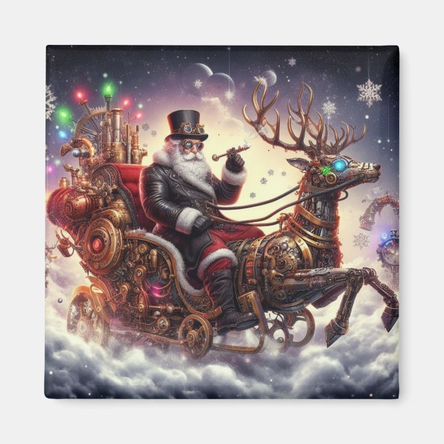 Imã Natal/Rena steampunk Natal/inverno (Frente)