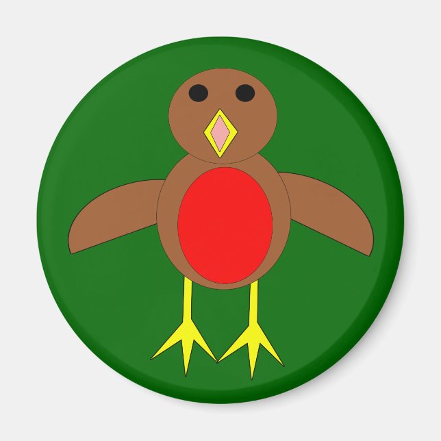 Imã Natal Robin Magnet (Frente)