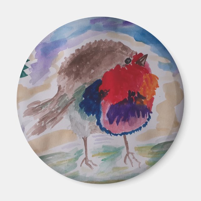 Imã Natal Robin Magnet (Frente)