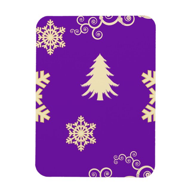 Ímã Natal roxo (Vertical)