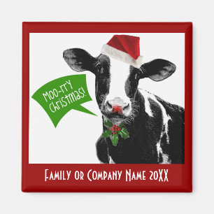 Imã Natal rry do MOO! Vaca engraçada do feriado no